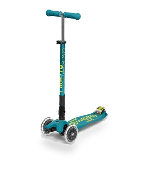 Maxi Deluxe Foldable LED Scooter for Kids with Light-Up Wheels — Push Scooters, Micro