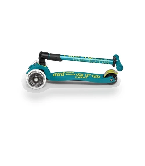 Maxi Deluxe Foldable LED Scooter for Kids with Light-Up Wheels — Push Scooters, Micro