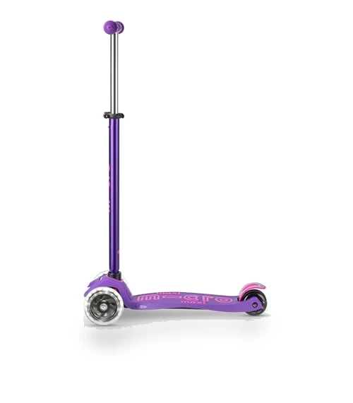 Maxi Deluxe LED Three-Wheeled Scooter with Light-Up Wheels for Kids — Balance Bikes, Micro