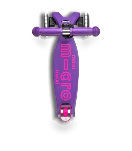 Maxi Deluxe LED Three-Wheeled Scooter with Light-Up Wheels for Kids — Balance Bikes, Micro