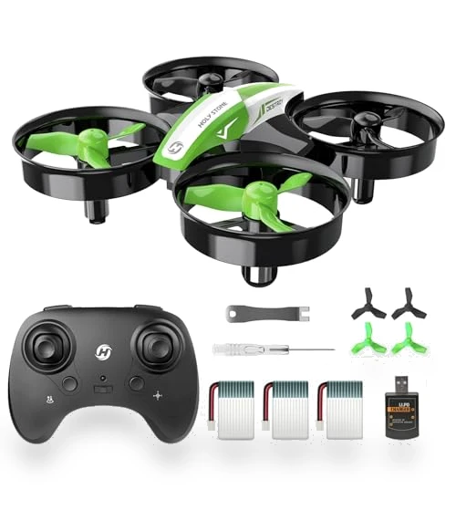 Mini Drone for Kids and Beginners with Auto Hover, 3D Flips, 3 Batteries — Interactive Figures & Robots, Holy Stone