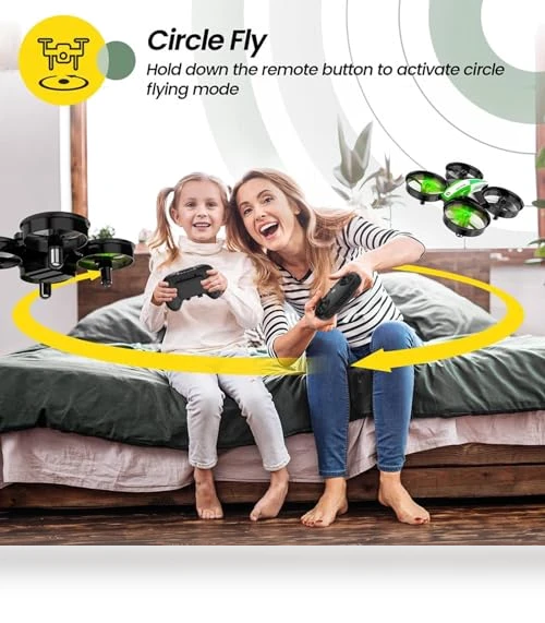 Mini Drone for Kids and Beginners with Auto Hover, 3D Flips, 3 Batteries — Interactive Figures & Robots, Holy Stone