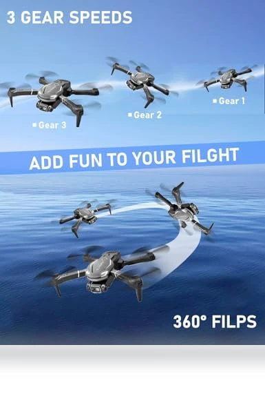 Mini Drone with Camera, 1080P FPV, 3 Batteries, Remote Control — Drones, FLYVISTA