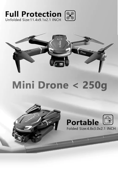 Mini Drone with Camera, 1080P FPV, 3 Batteries, Remote Control — Drones, FLYVISTA