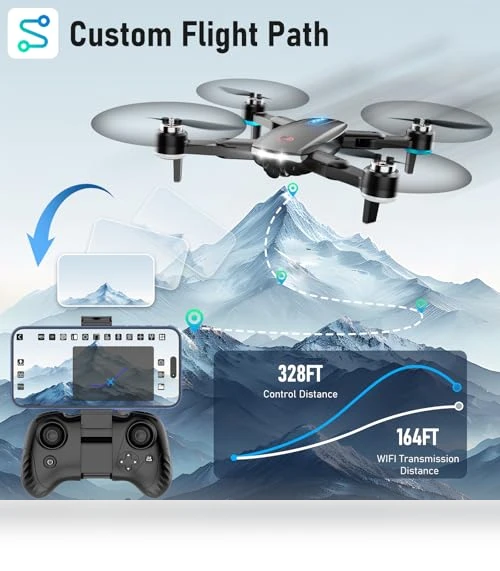 Mini Drone with 1080P HD FPV Camera, Brushless Motor, Foldable Design — Drones, ALTITACO