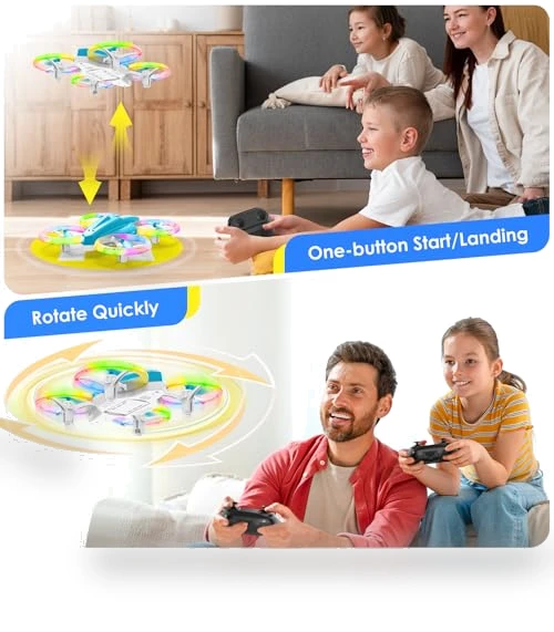 Mini Drone with LED Lights for Kids and Beginners — Flying Toys, Lisoco