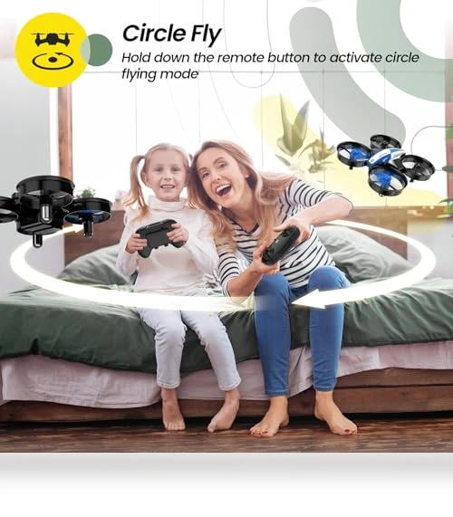 Mini Drone for Kids and Beginners with Auto Hovering, 3D Flips, and 3 Batteries — Flying Toys, Holy Stone