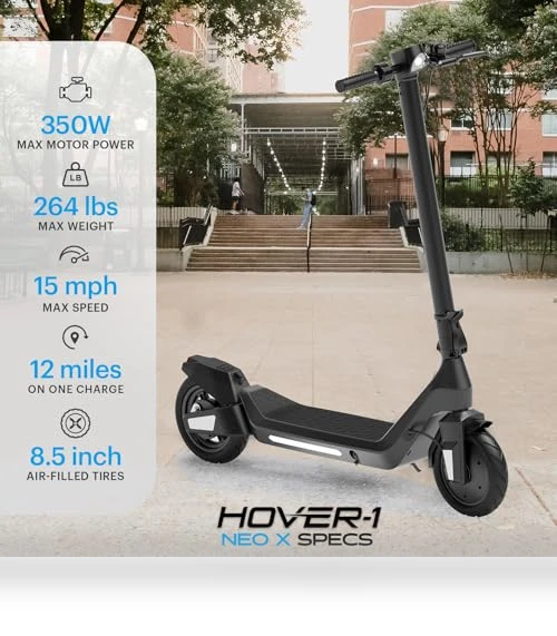 Foldable Electric Scooter with LED Display and Suspension — Electric Vehicles, Hover-1