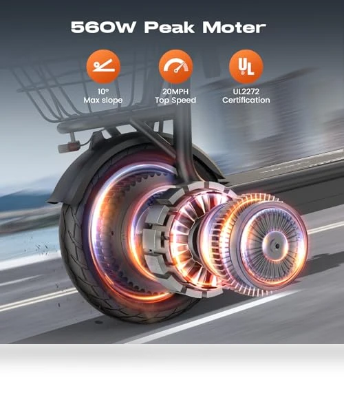 Peak 1200W Electric Scooter with Seat, 30 Miles Range, 20MPH, Foldable Commuter Scooter — Electric Vehicles, Caroma