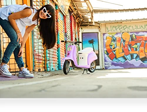 Miniature Euro-Style Electric Scooter with Seat and Lights — Electric Vehicles, Razor