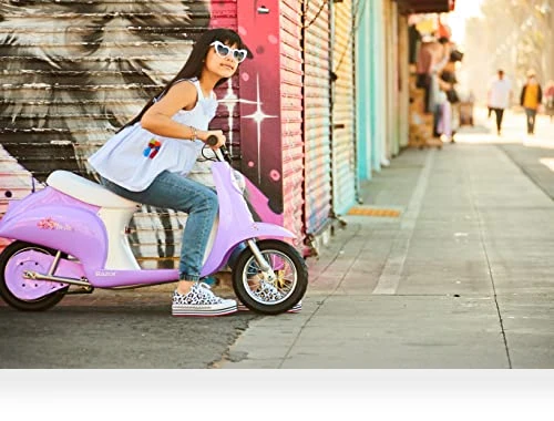 Miniature Euro-Style Electric Scooter with Seat and Lights — Electric Vehicles, Razor