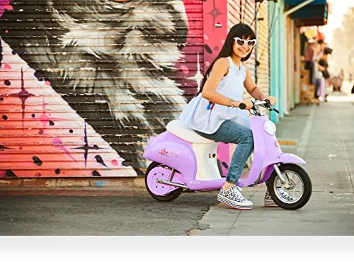Miniature Euro-Style Electric Scooter with Seat and Lights — Electric Vehicles, Razor