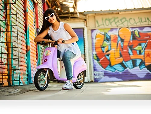 Miniature Euro-Style Electric Scooter with Seat and Lights — Electric Vehicles, Razor