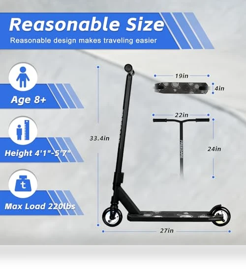 Pro Scooter Stunt Scooter Complete Trick Scooter for Kids, Teens, Adults — Stunt Scooters, FREEDARE