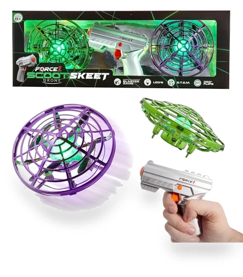 Scoot Skeet Mini Drone Electronic Shooting Game Set — Interactive Figures & Robots, Force1