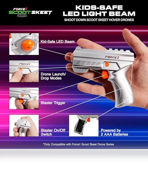 Scoot Skeet Mini Drone Electronic Shooting Game Set — Interactive Figures & Robots, Force1