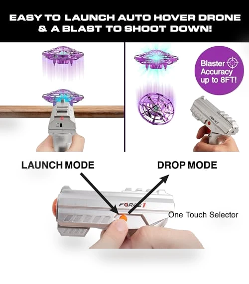 Scoot Skeet Mini Drone Electronic Shooting Game Set — Interactive Figures & Robots, Force1