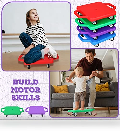 Sports Scooter Board Set with Handles for Kids — Pedal Cars, Jerify