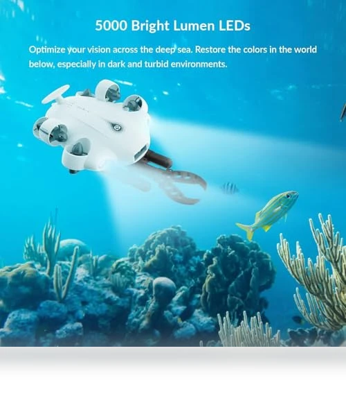 Underwater Drone with Robotic Arm, 4K60FPS, 360° Omnidirectional Movement — Drones & UAV Technology, FIFISH