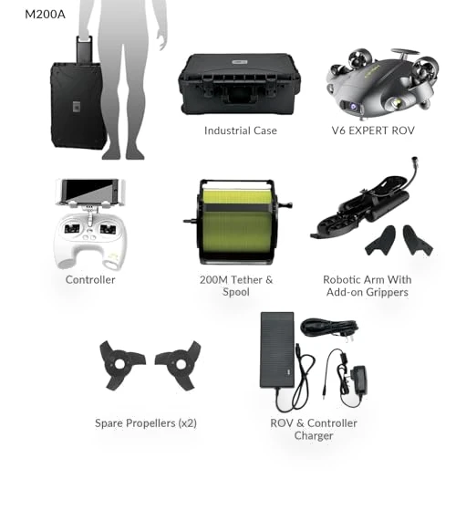 Underwater Drone with Robotic Arm, AI Vision Lock, 4K Camera, 660ft Dive — Drones & UAV Technology, FIFISH