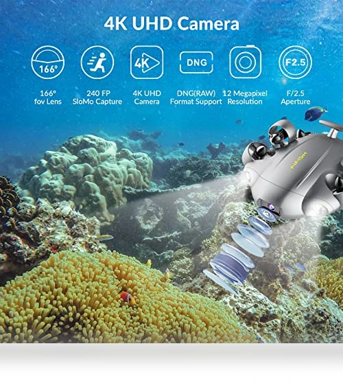 Underwater Drone with Robotic Arm, AI Vision Lock, 4K Camera, 660ft Dive — Drones & UAV Technology, FIFISH