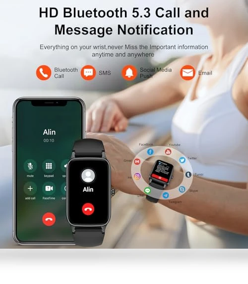 1.57" Smartwatch with Bluetooth Calls, 110+ Sport Modes, Heart Rate Monitor — Smartwatches, Dyurwa