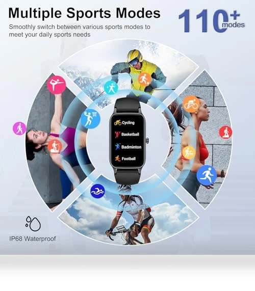 1.57" Smartwatch with Bluetooth Calls, 110+ Sport Modes, Heart Rate Monitor — Smartwatches, Dyurwa