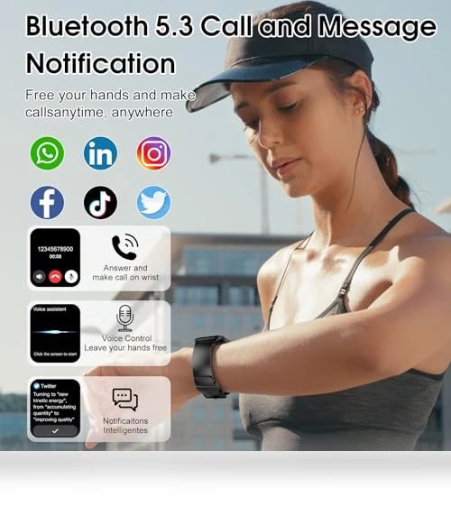 1.85" Smartwatch with Bluetooth Call, Fitness Tracker, Heart Rate Monitor — Smartwatches, DUSONLAP