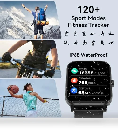 1.85" Smartwatch with Heart Rate Monitor, Sleep Tracker, 120+ Sport Modes — Smartwatches, ganopterygon