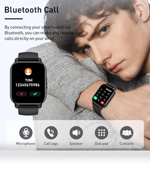 1.95" Smartwatch with Bluetooth Calls, 110+ Sports Modes, Heart Rate Monitor — Smartwatches, Cillso