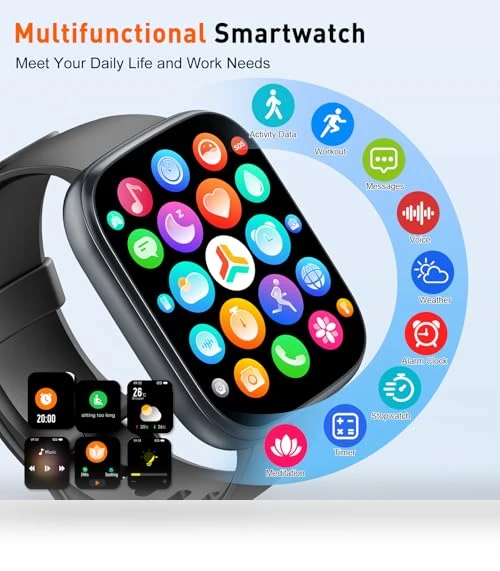 1.95" Smartwatch with Bluetooth Calls, 110+ Sports Modes, Heart Rate Monitor — Smartwatches, Cillso