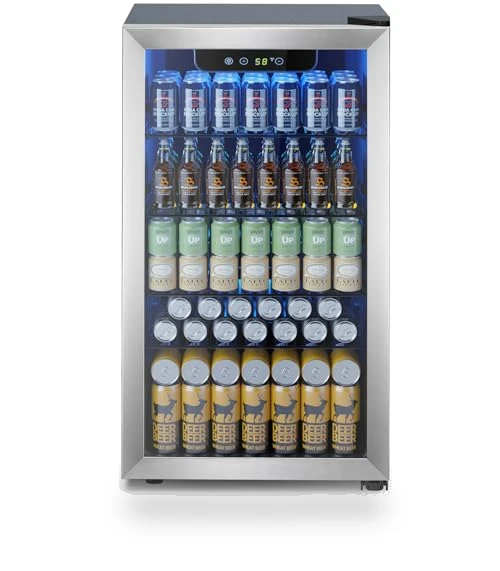 130 Can Beverage Refrigerator Cooler with Digital Temperature Control — Drink Coolers, Electactic