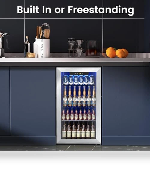 130 Can Beverage Refrigerator Cooler with Digital Temperature Control — Drink Coolers, Electactic