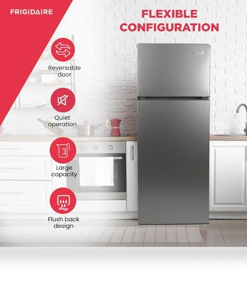 2 Door Apartment Size Refrigerator with Freezer, 7.5 cu ft — Cooling Solutions, Frigidaire