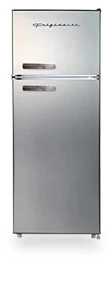 2 Door Apartment Size Refrigerator with Freezer, Retro Chrome Handle, 7.5 cu ft — Cooling Solutions, Frigidaire