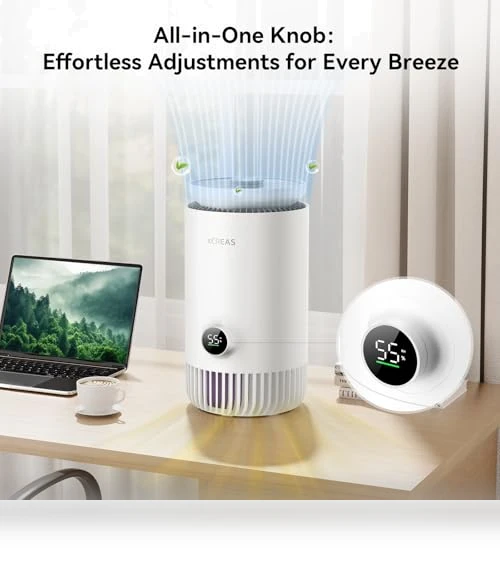 2 in 1 Evaporative Humidifier and HEPA Air Purifier Combo for Bedroom — Air Moisturizers, xCREAS