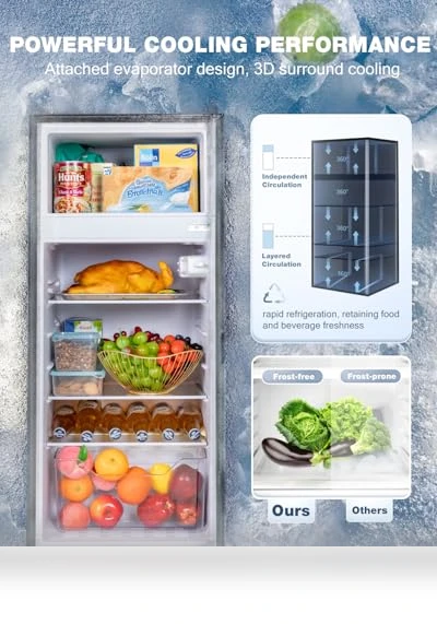 4.5 Cu.Ft Double Door Mini Refrigerator with Freezer — Mini Fridges, Tehanld