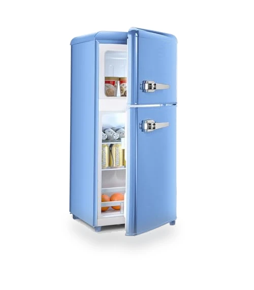 4 Cu. Ft. Retro Mini Refrigerator with Freezer, Adjustable Thermostat, Removable Shelves — Mini Fridges, OOTDAY