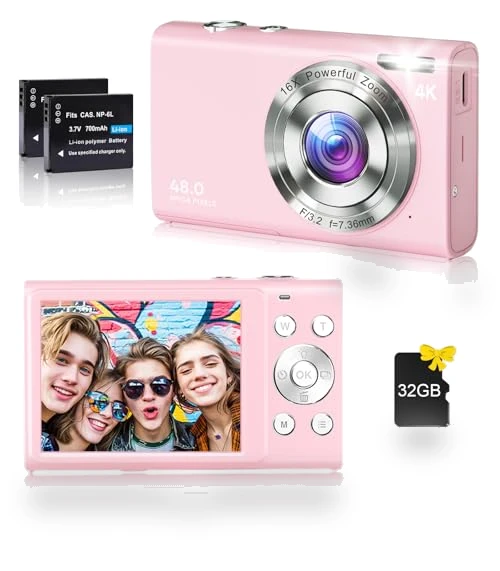 4K Vlogging Camera with Autofocus 48MP UHD, 16X Digital Zoom, Anti-Shake — Compact Digital Cameras, FJFJOPK