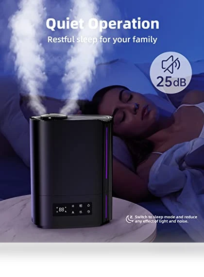 6L Ultrasonic Cool Mist Humidifier with Essential Oil Diffuser — Air Moisturizers, BREEZOME
