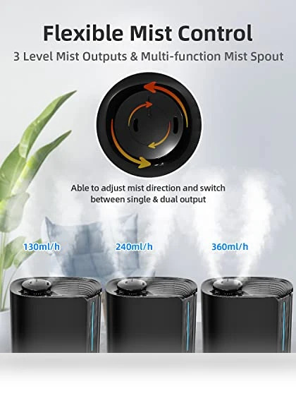 6L Ultrasonic Cool Mist Humidifier with Essential Oil Diffuser — Air Moisturizers, BREEZOME