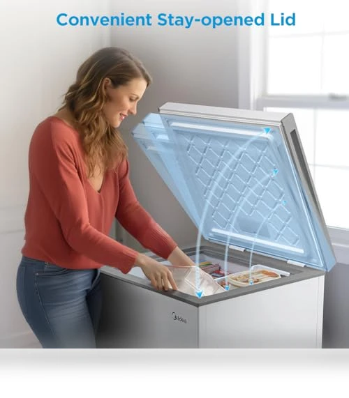 7.0 Cubic Feet Chest Freezer Convertible, White — Mini Fridges, Midea
