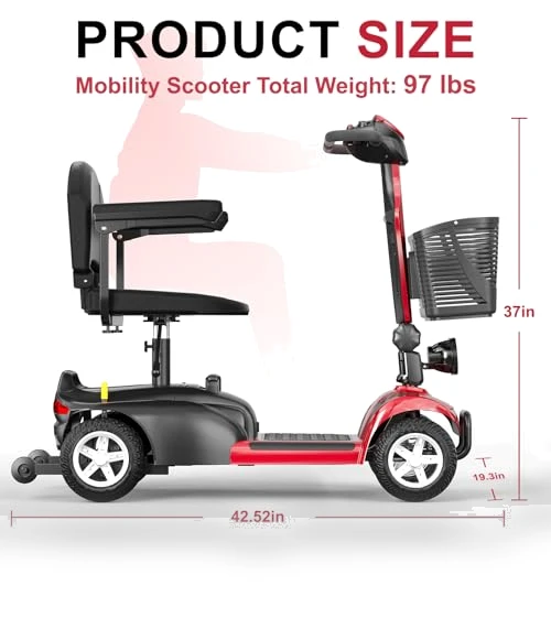 All-Terrain 4-Wheel Mobility Scooter with Electromagnetic Braking System — Mobility Scooters, Spacewalk