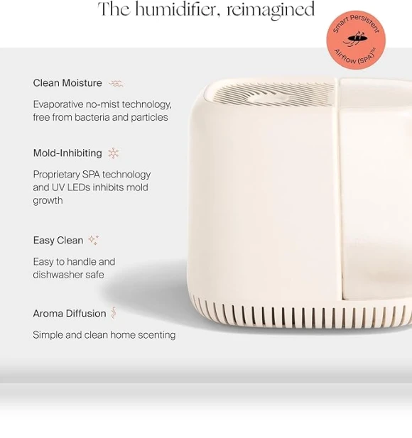 Bedside Humidifier - 36 HR Run Time, 2.5L Capacity, Aroma Diffuser — Air Moisturizers, Canopy