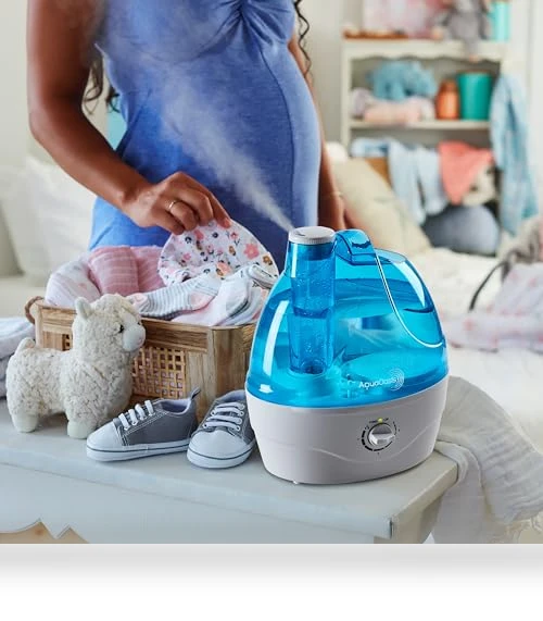 Cool Mist Humidifier with 2.2L Water Tank, Quiet Ultrasonic Operation — Air Moisturizers, AquaOasis