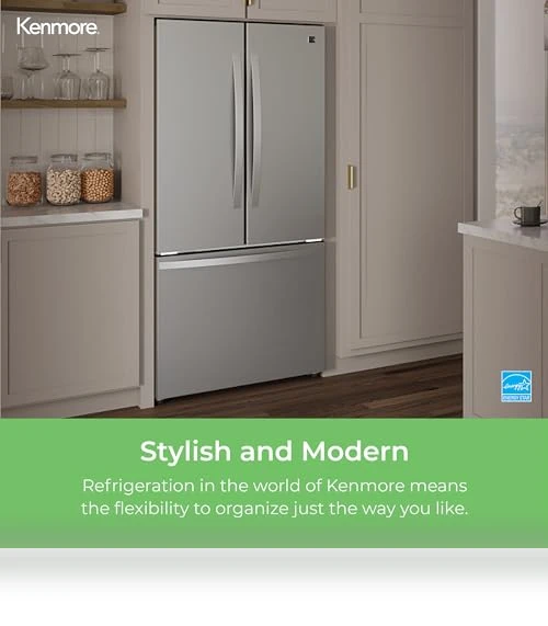Counter-Depth French Door Refrigerator with Ice Maker, Energy Efficient Inverter Compressor — Cooling Solutions, Kenmore