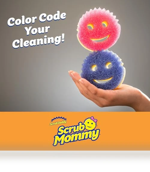Dual-Sided Kitchen Sponges - Non-Scratch Cleaning Sponges for Dishes, Bathroom & Multi-Surface — Sponges, Scrub Daddy