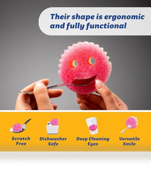 Dual-Sided Kitchen Sponges - Non-Scratch Cleaning Sponges for Dishes, Bathroom & Multi-Surface — Sponges, Scrub Daddy