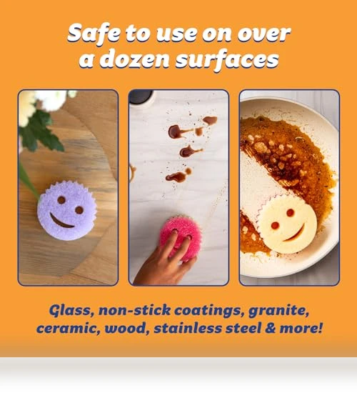 Dual-Sided Kitchen Sponges - Non-Scratch Cleaning Sponges for Dishes, Bathroom & Multi-Surface — Sponges, Scrub Daddy