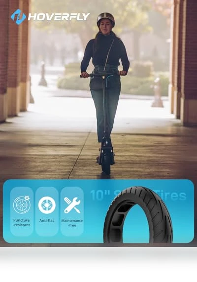 Electric Scooter for Adults, 18/25 Mile Range, 20Mph Top Speed, 500W Motor — Electric Vehicles, HOVERFLY